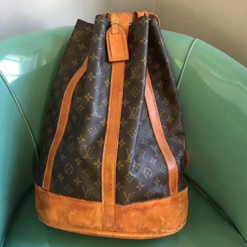 Louis Vuitton Brown Monogram Canvas Drawstring Backpack